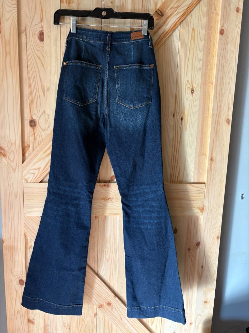 Judy Blue Flare Jeans Womens 3/26 Dark Wash High Rise Stretch Denim Boho - Picture 5 of 6